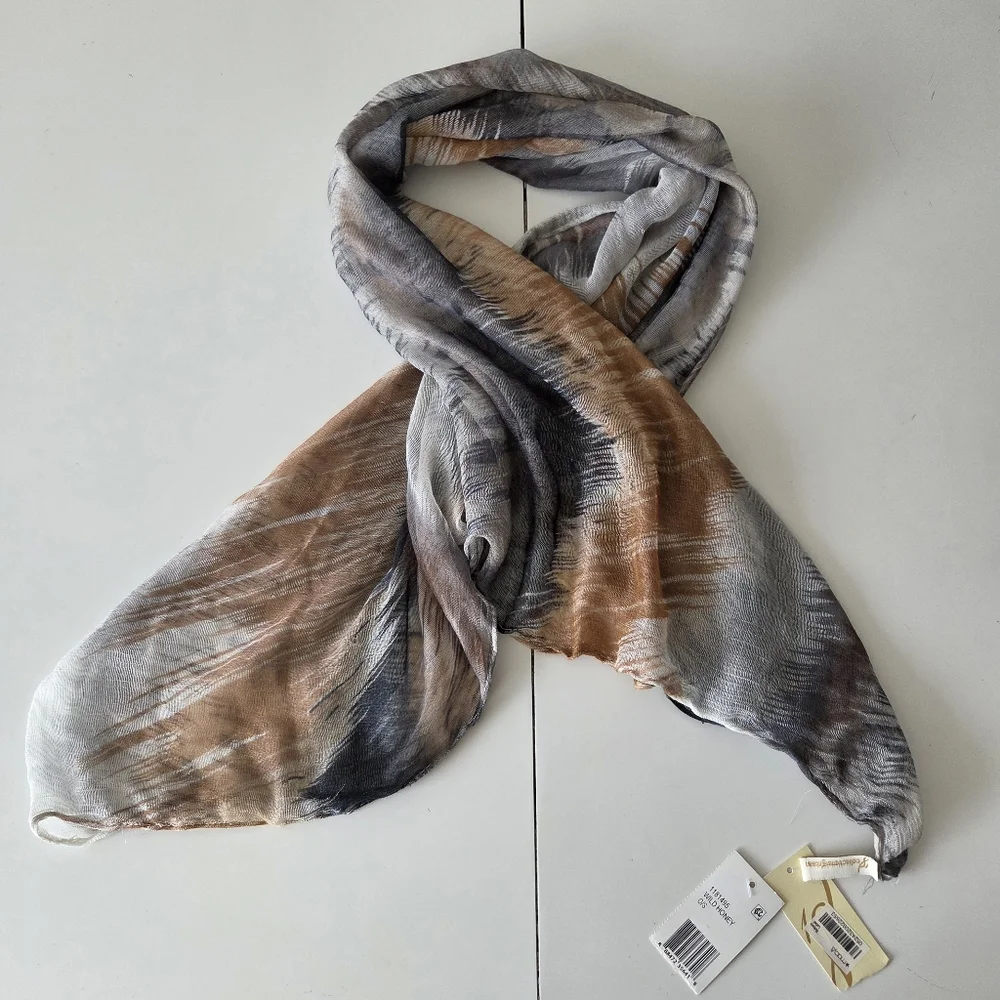 Collection 18 Abstract Neutral Infinity Scarf In Wild Honey‎ 17×50